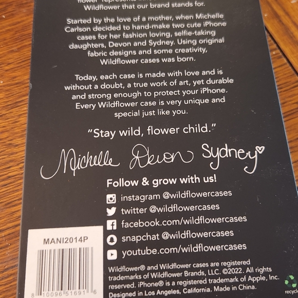 IPhone 14 Pro Case Wildflower Manifest Phone Case - Picture 2 of 3